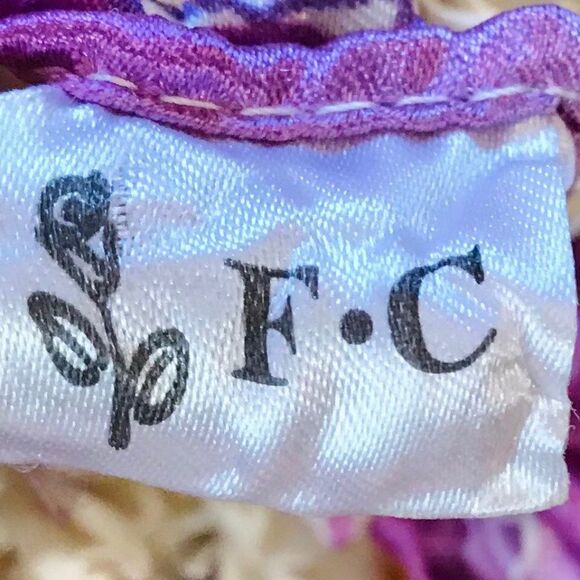 Vintage Y2K Purple & Gold Stretchy Magic Bubble Shirt Popcorn Top / One Size - Picture 4 of 5